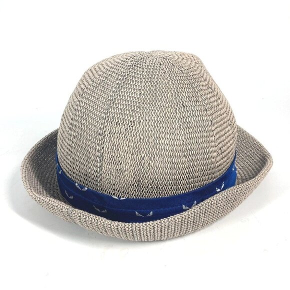 FENDI hat bucket hat bob hat monster Mesh Summer Hat paper gray/blue - Picture 2 of 9